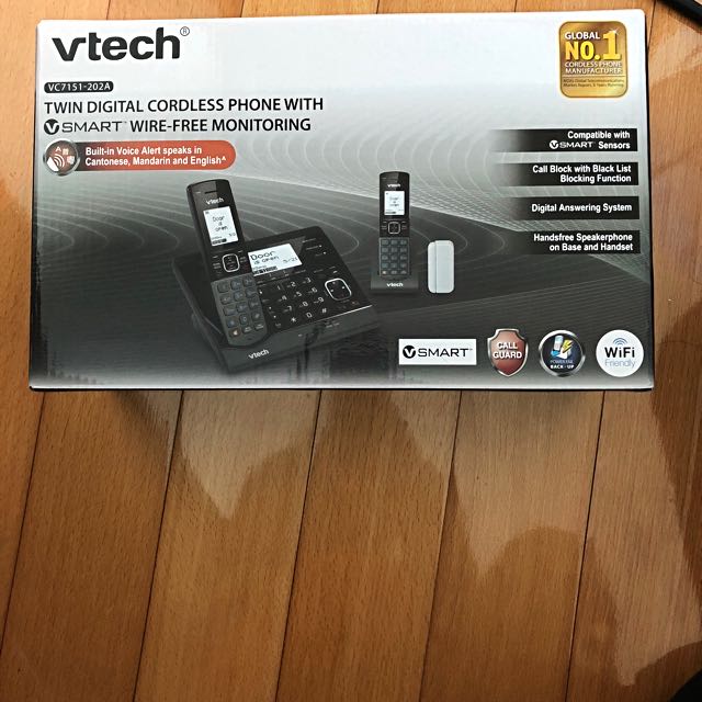 Vtech Twin Digital Cordless Phone VC7151202A, 手提電話, 電話及其他裝置配件, 其他電子周邊配件及產品 Carousell