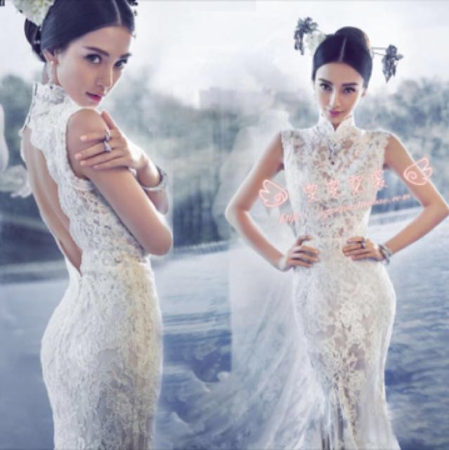 Angelababy Wedding Dress Women S Fashion Dresses Sets Evening Dresses Gowns On Carousell