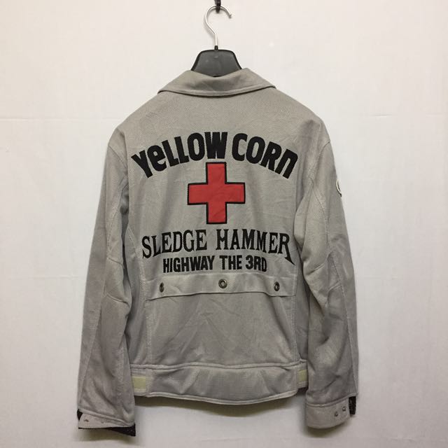 Yellow Corn Biker Jacket / SLEDGE HAMMER HIGHWAY THE 3RD, Men's Fashion