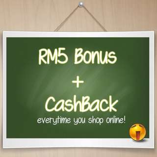 FREE! RM5 Cash Back