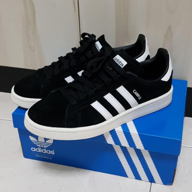 adidas campus black suede