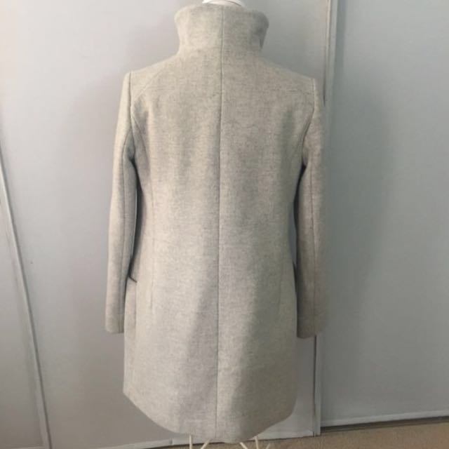 Aritzia Wilfred Cocoon Coat (Heather White, Size XS), Women's