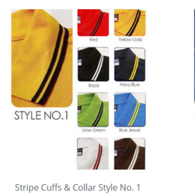 blue corner polo shirt with stripes