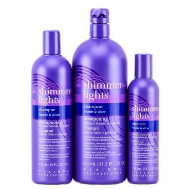Clairol Shimmer Lights Purple Shampoo For Blonde White And Silver