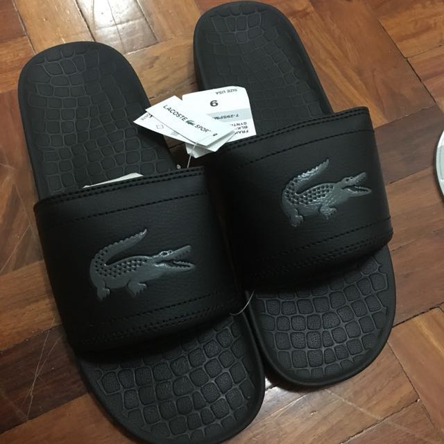 lacoste slippers sale