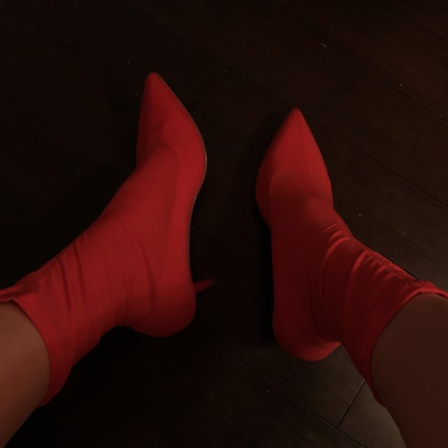 h&m red boots