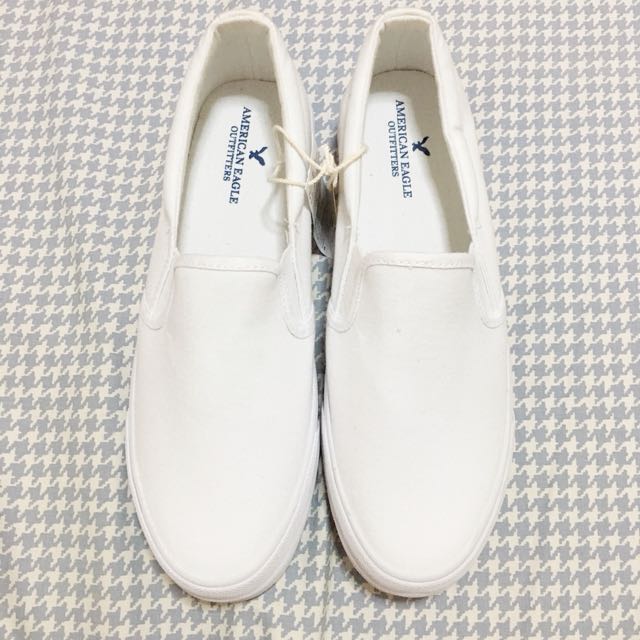 american eagle white slip on shoes