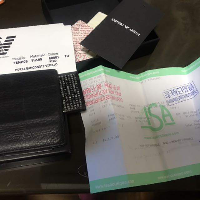 armani money clip wallet
