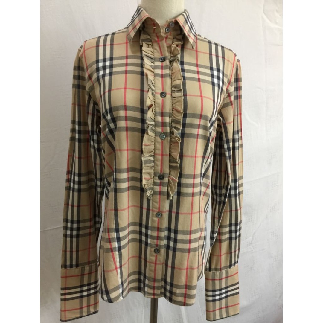 Burberry Top Ruffle Shirt. Authentic 