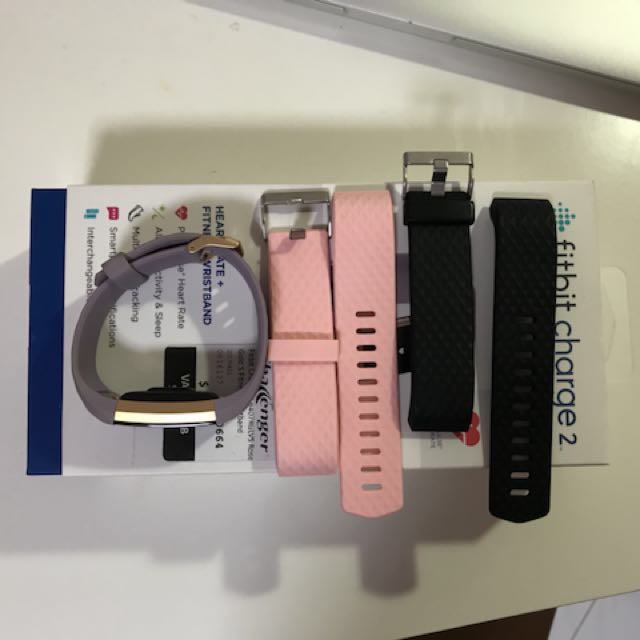 Fitbit Charge 2 limited edition Rose Gold free band Mobile Phones Gadgets Wearables Smart Watches on Carousell