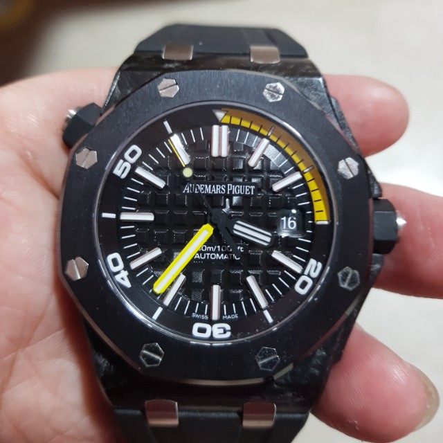 Jf Ap Forged Carbon Diver Divers Miyota 9015 28800 Beats High V5 Men S Fashion Watches On Carousell
