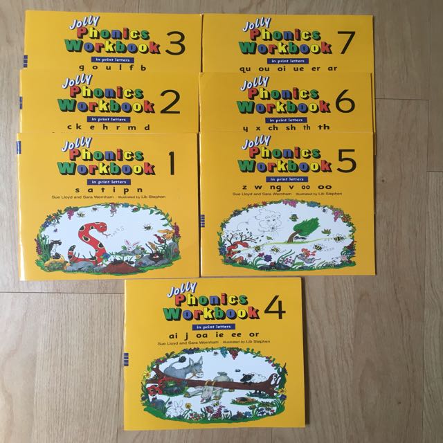 jolly phonics workbooks 1 7 full set hobbies toys books magazines assessment books on carousell