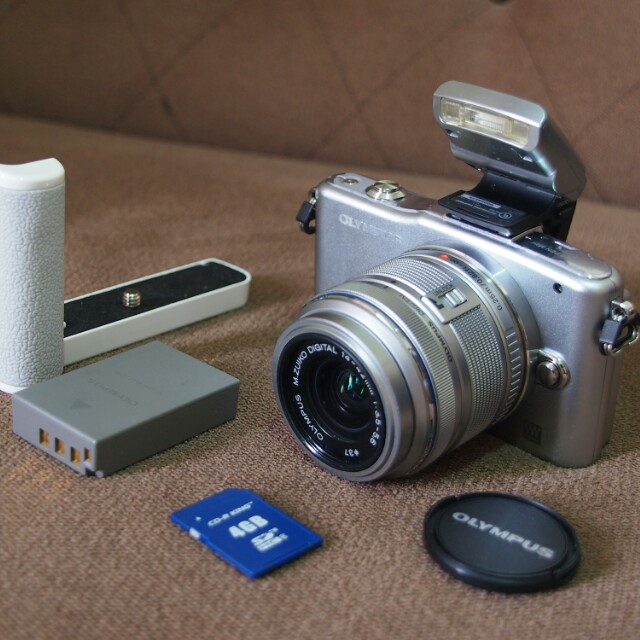 Olympus Pen E Pm1 With Grip Sd Card Strap And Case Photography On Carousell