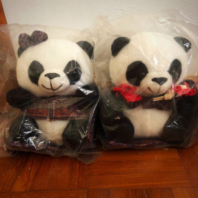 Singapore Airlines Kai Kai Jia Jia Panda Plush Toy Sia Babies Kids Toys Walkers On Carousell