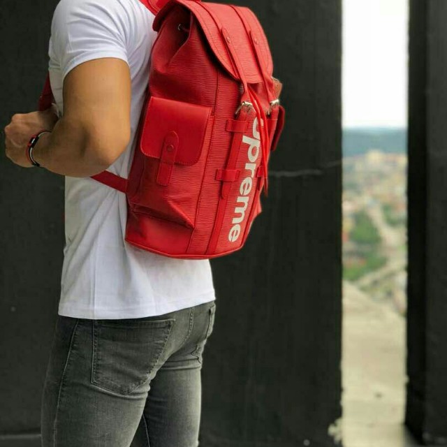 supreme lv backpack fake