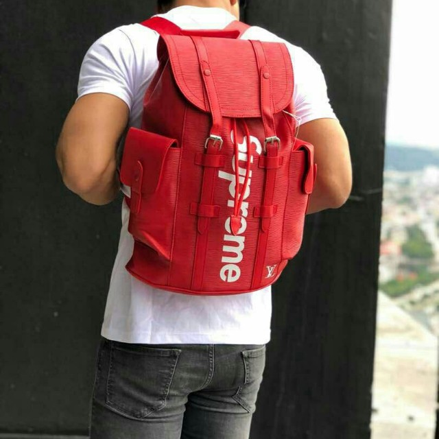 AUTHENTIC LOUIS VUITTON Supreme Backpack - Red LV epi leather, Luxury, Bags  & Wallets on Carousell