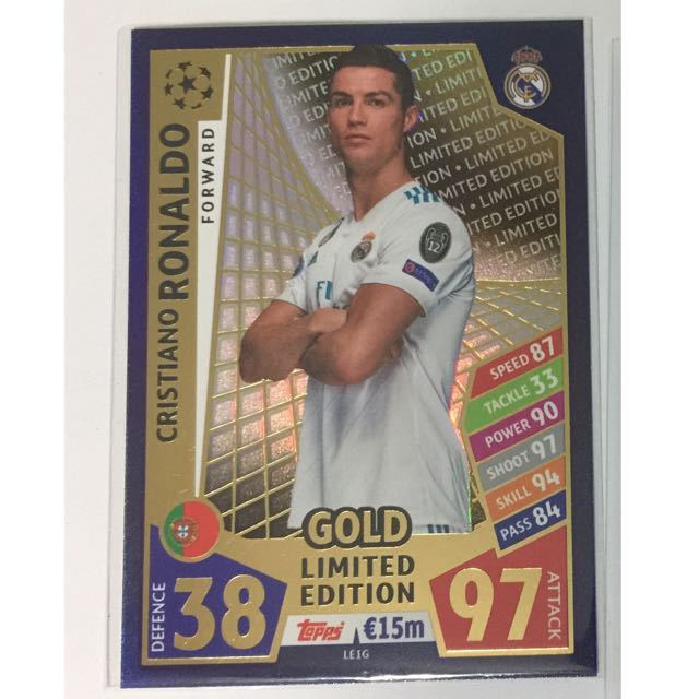 Topps UEFA Champions League CL 2017/2018 Cristiano Ronaldo Foil sticker #5