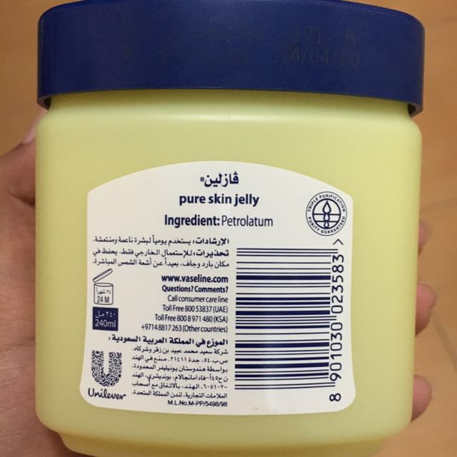 Vaseline Petroleum Jelly Asli Arab Kesehatan Kecantikan Kulit Sabun Tubuh Di Carousell