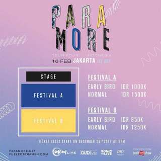 Jual Tiket Paramore Fest A Under Normal