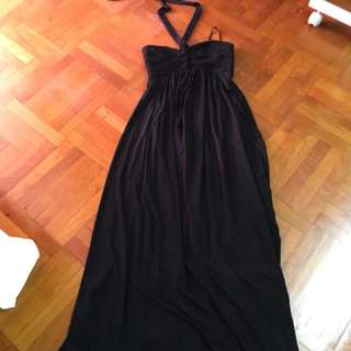 Long halter neck dress