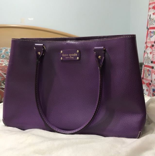 Authentic kate spade purple bag, Luxury, Bags & Wallets on Carousell