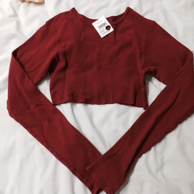 brandy melville red long sleeve