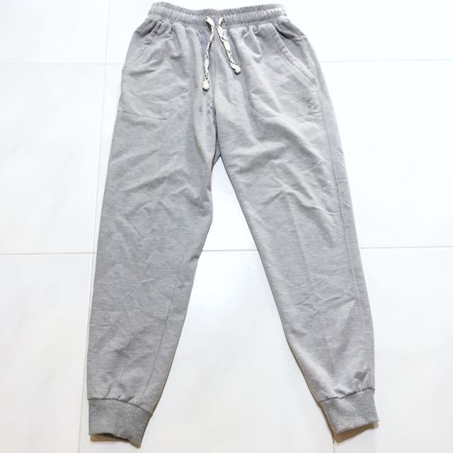 gray sweatpants shorts