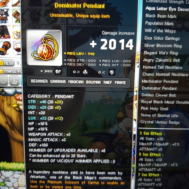 Maplestory Dominator Pendant, Video Gaming, Video Game Consoles, Others on Carousell