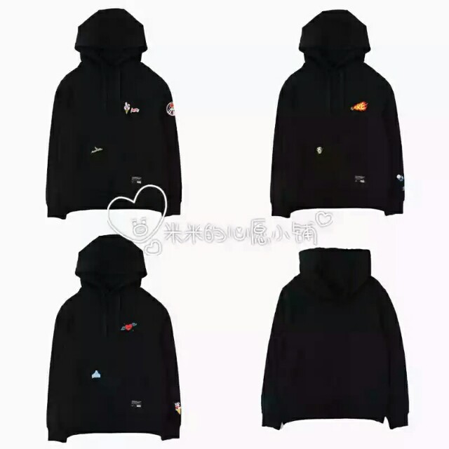 PO] BT21 OFFICIAL PATCHED HOODED SWEATSHIRT, Bulletin Board, Preorders on  Carousell