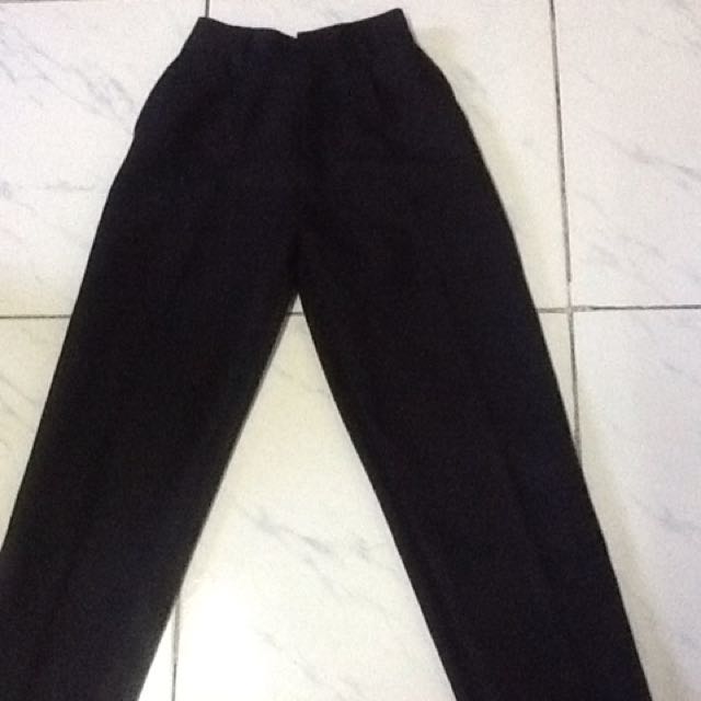 Well Off Black Slacks Babies Kids Babies Kids Fashion On Carousell