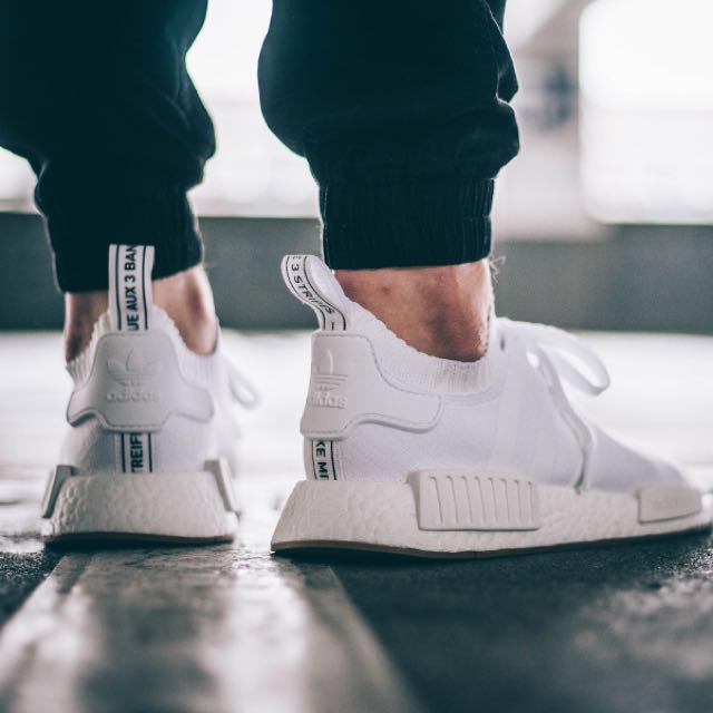Adidas NMD R1 PK White Gum, Men's Fashion, Footwear, Sneakers on Carousell