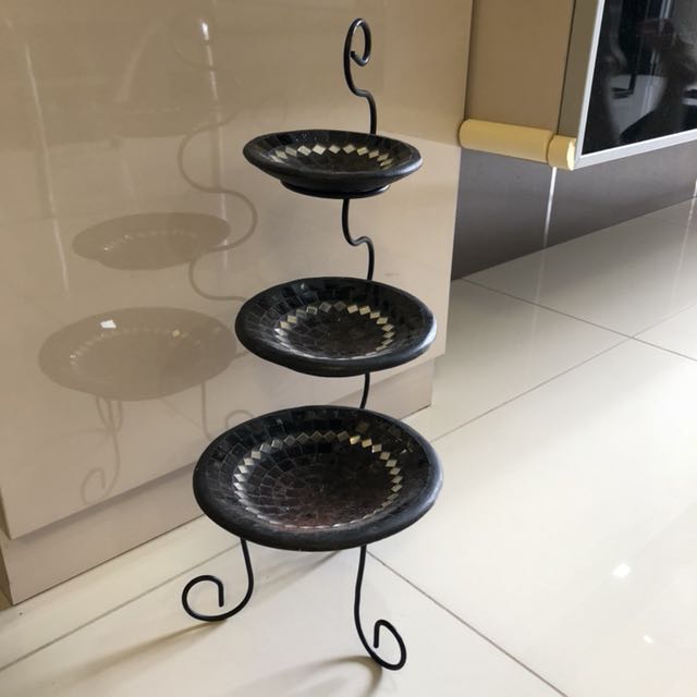 Balinese 3 Tier Mosaic Bowls With Stand Furniture Home Decor On Carousell