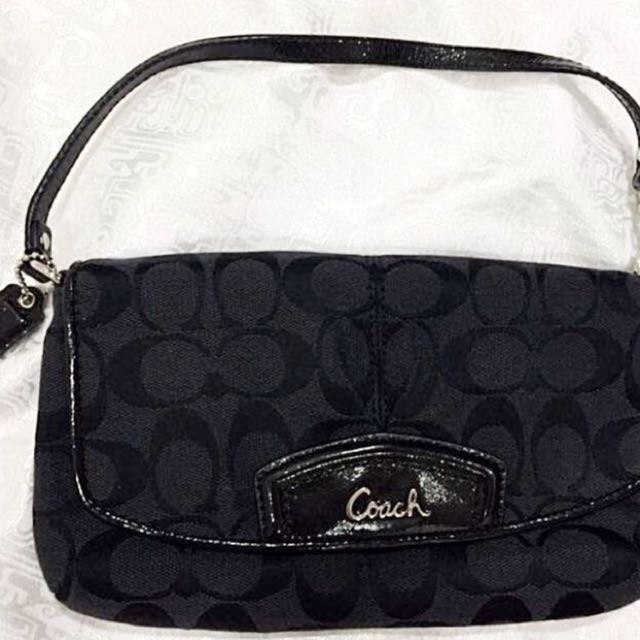 coach large flap wristlet