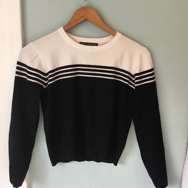 black and white striped sweater