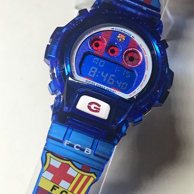 Custom Barcelona FC watch made from original DW6900 AC2 g shock