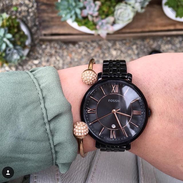 FOSSIL ES3614 Women s Analogue Jacqueline Black Women s Fashion Watches Accessories Watches on Carousell