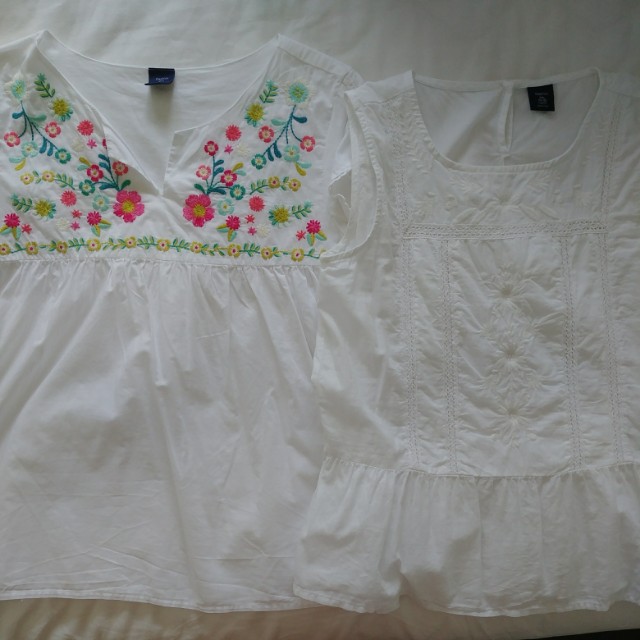 Gap Kids Boho White Folk Embroidered Tops Fits Uk6 Women S Fashion Clothes Tops On Carousell Shop tops at up to 70% off! carousell