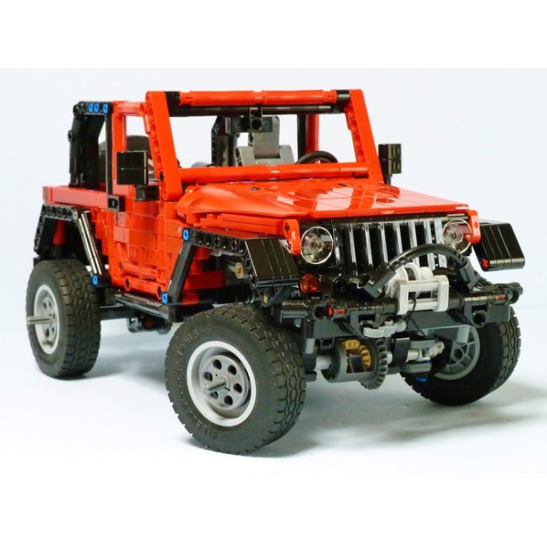 Jeep Wrangler, MOC 8863 in RED, Authentic LEGO Technic brick pack ...