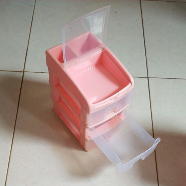Rak laci plastik kecil  pink Perabotan Rumah di Carousell