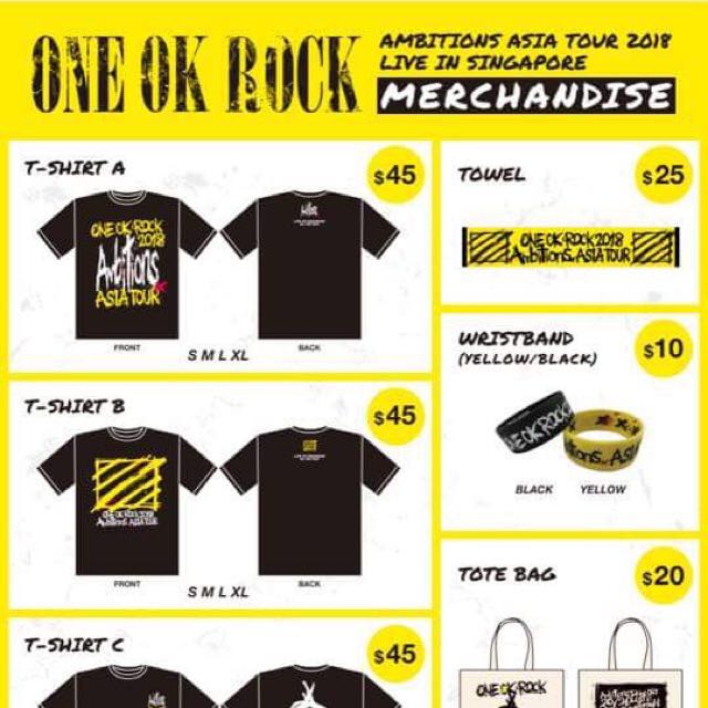 Lf One Ok Rock Sg Tour Merch Bulletin Board Looking For On Carousell
