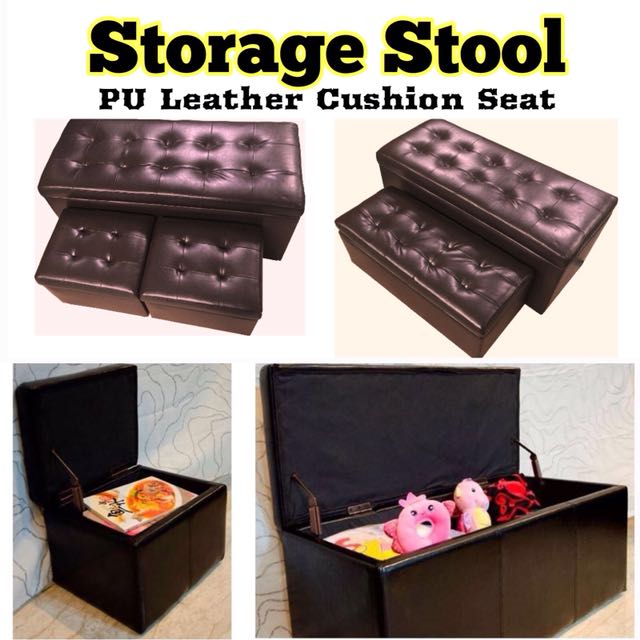 New Storage Box Seat Bench Stool 59 1 Medium Furniture