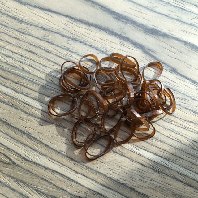 brown rubber bands