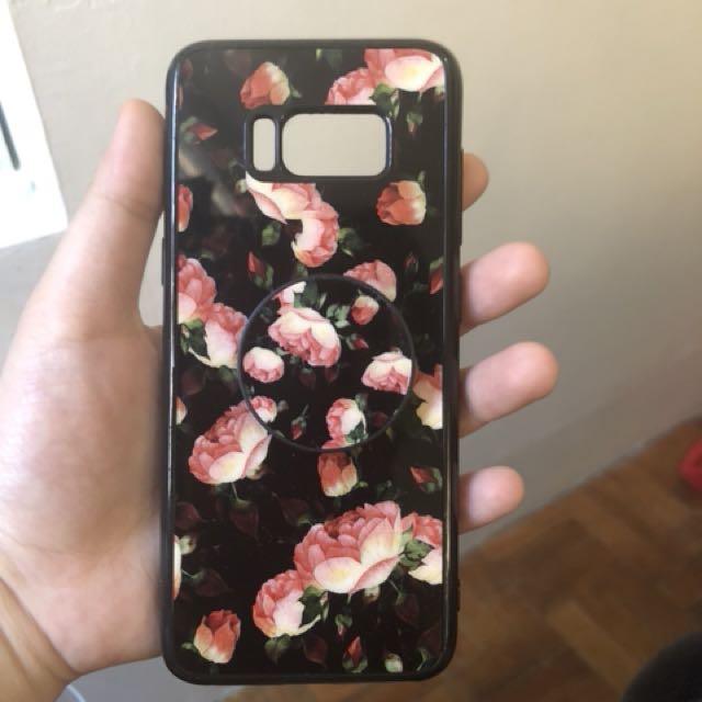 Samsung S8 Floral Soft Case With Pop Socket Mobile Phones Tablets Mobile Tablet Accessories Cases Sleeves On Carousell