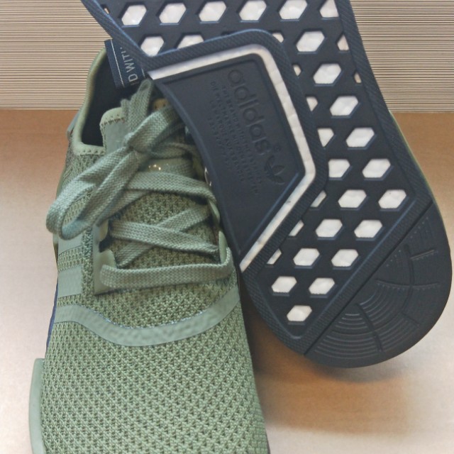 Adidas NMD R1 Olive Black Men s Fashion Footwear Sneakers on
