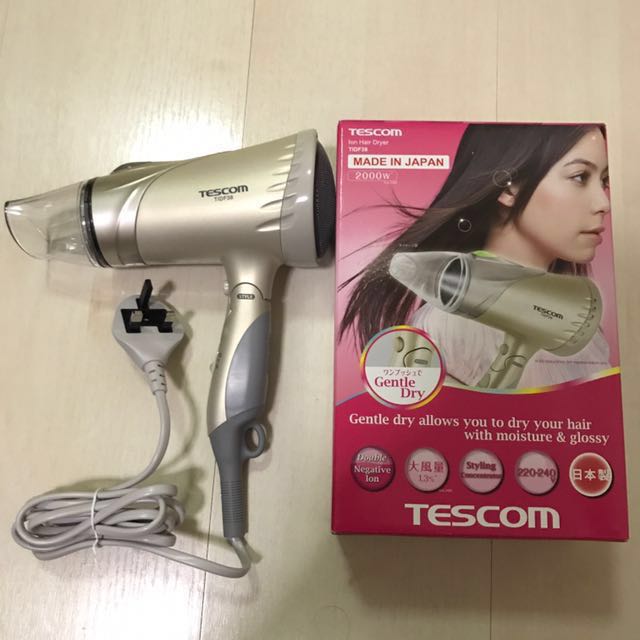 Tescom Tidf38 Hair Dryer Made In Japan Tourist Model Health Beauty Hair Care On Carousell
