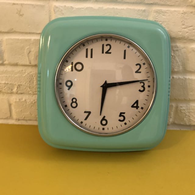 Tiffany Blue Retro Wall Clock Furniture Home Decor On Carou Tiffany Blue Retro Wall Clock