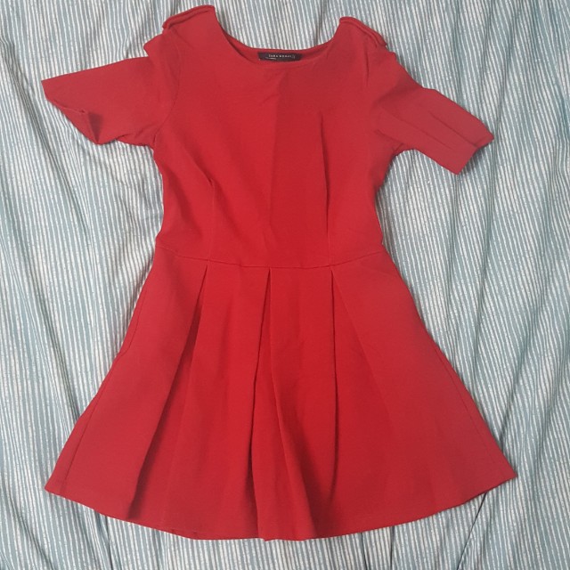 zara skater dress red Zara Skater Dress