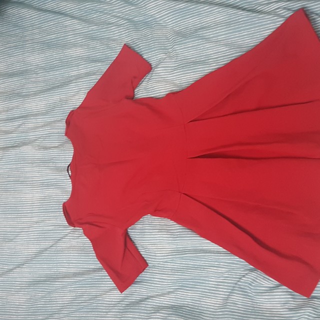 zara skater dress red Zara Skater Dress
