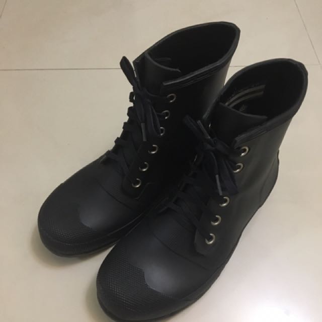 hunter lace up rain boots