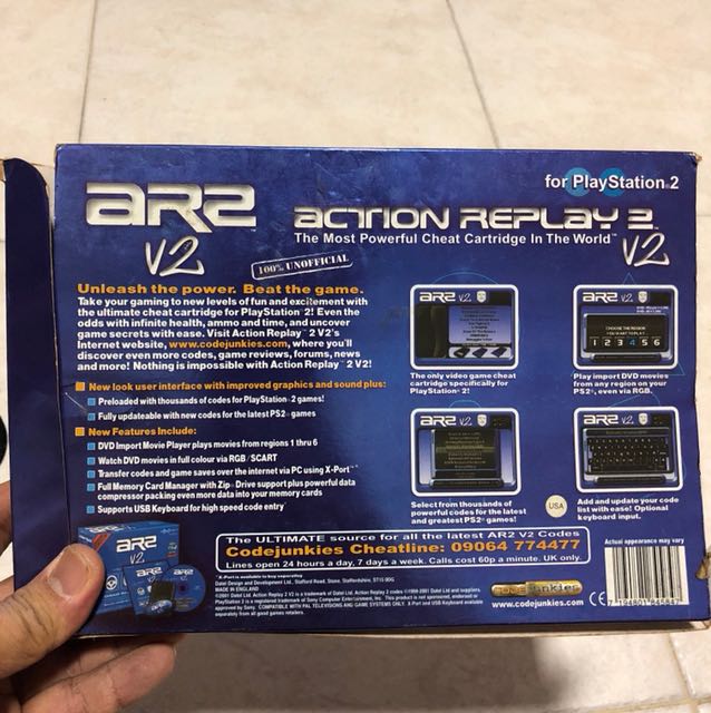 aR2 V2 (cheat cartridge) for PS2., Video Gaming, Video Game Consoles
